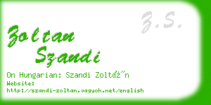 zoltan szandi business card